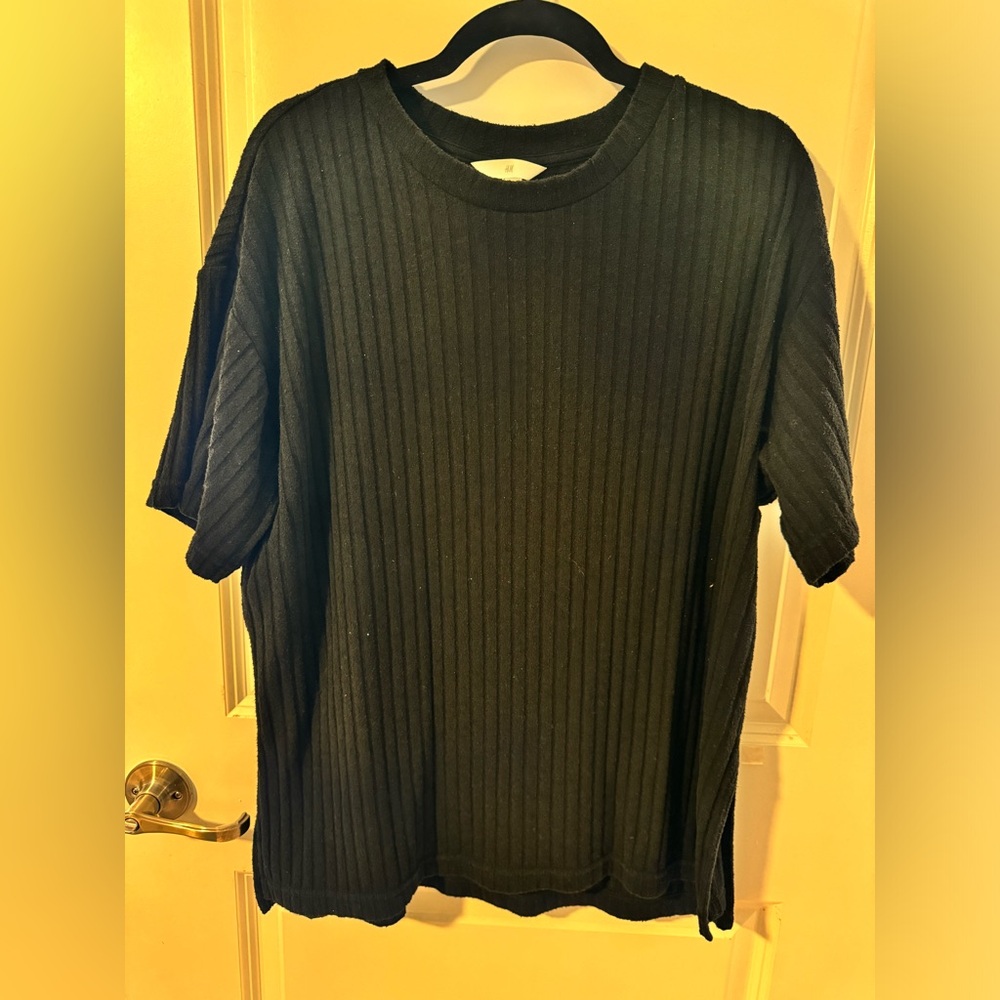 H&M Black Ribbed Top